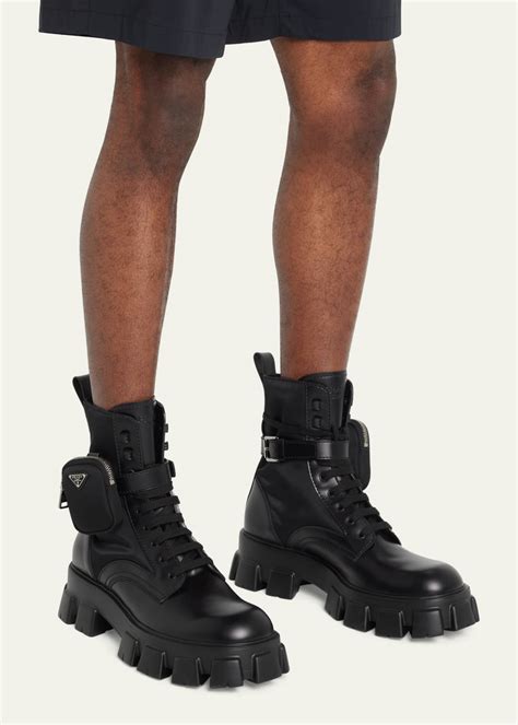 prada shoes men boots|Prada combat boots men's.